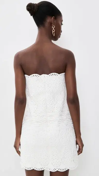 Alexis Zermatt Mini Dress White Crochet | Thumbnail 3