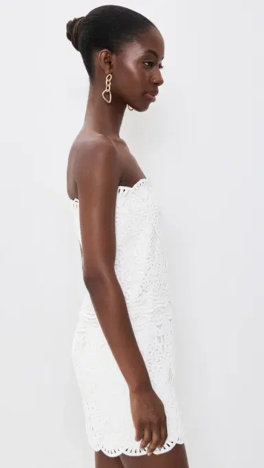Alexis Zermatt Mini Dress White Crochet | Thumbnail 4