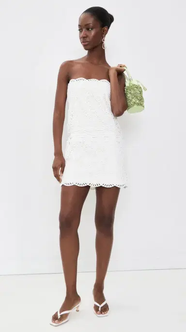 Alexis Zermatt Mini Dress White Crochet | Thumbnail 5