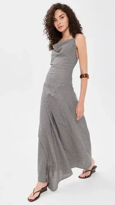Muse Assembly Nina axi Dress Navy Gingham | Thumbnail 5