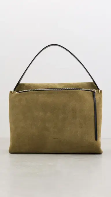 Wandler Penelope Tote Khaki Suede/Black One Size | Thumbnail 2
