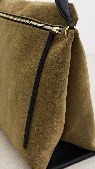 Wandler Penelope Tote Khaki Suede/Black One Size | Thumbnail 5