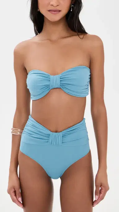 Sea Carmella Draped Bikini Bottoms Blue | Thumbnail 4