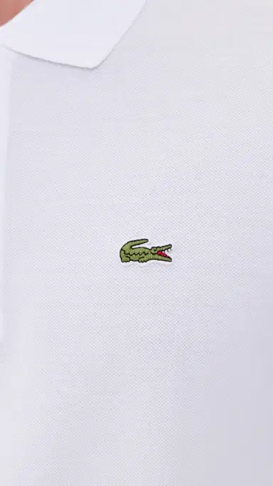 Lacoste Long Sleeve Original Cotton Pique Polo White | Thumbnail 6