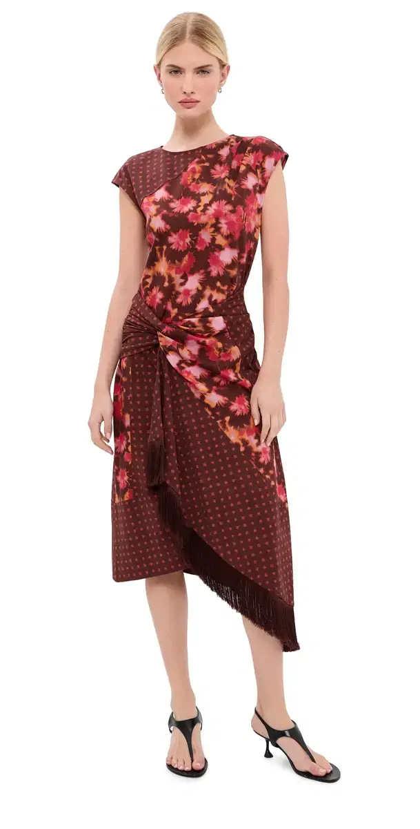 3.1 Phillip Lim Desert Flower Twist Dress Rust ulti
