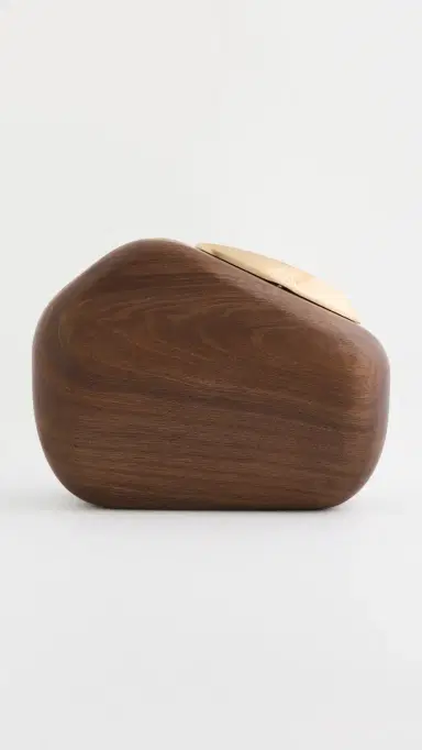 Cult Gaia Althea Clutch Walnut One Size | Thumbnail 2