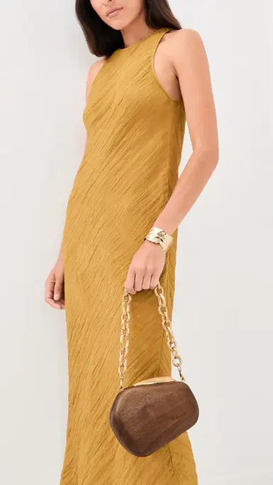 Cult Gaia Althea Clutch Walnut One Size | Thumbnail 3
