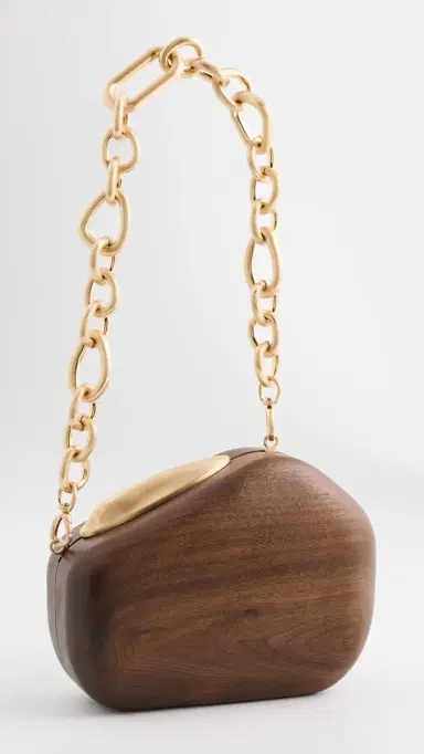 Cult Gaia Althea Clutch Walnut One Size | Thumbnail 4