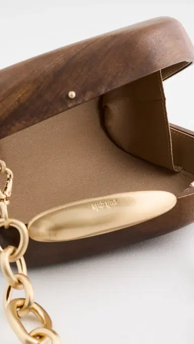 Cult Gaia Althea Clutch Walnut One Size | Thumbnail 6