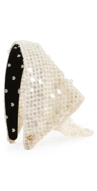 Lele Sadoughi Jackie Sequin Crochet Hankerchief Headband | Thumbnail 1