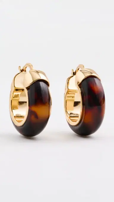 Shashi Eugenie Tortoise Hoops | Thumbnail 2