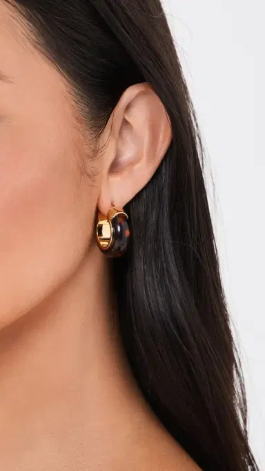 Shashi Eugenie Tortoise Hoops | Thumbnail 3
