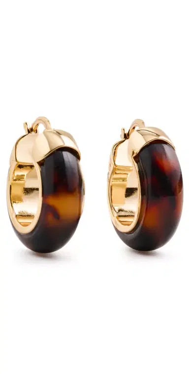 Shashi Eugenie Tortoise Hoops | Thumbnail 1
