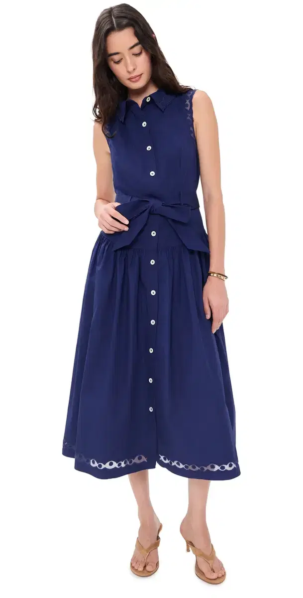 Shoshanna Bradley Midi Dress Indigo
