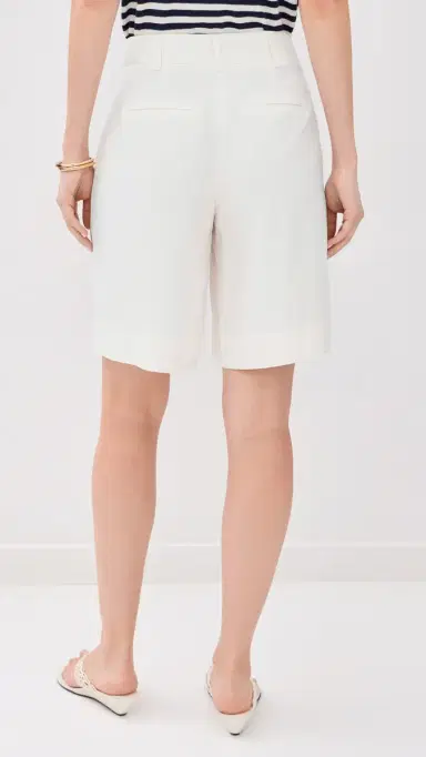 Rowing Blazers Linen Tencel Blend Bermuda Trousers White 6 | Thumbnail 3