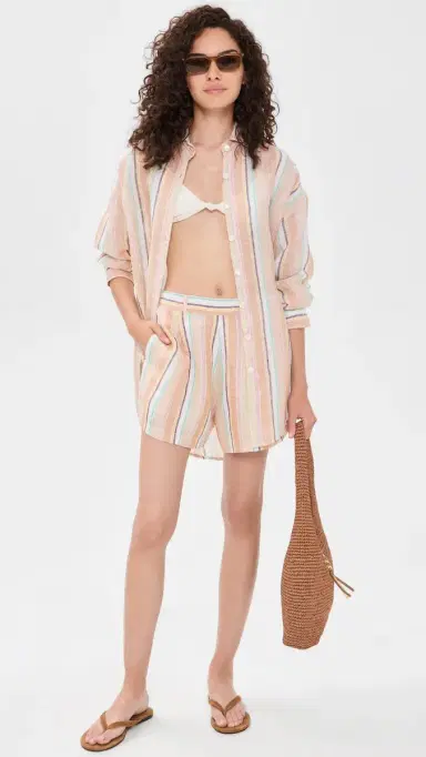 vitamin A The Getaway Coverup Shorts and Dunes tripe | Thumbnail 4 vitamin A The Getaway Coverup Shorts and Dunes tripe | Thumbnail 4