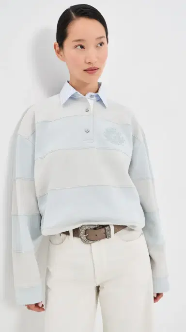 Acne Studios Polo Sweatshirt Light Blue/Grey L | Thumbnail 2