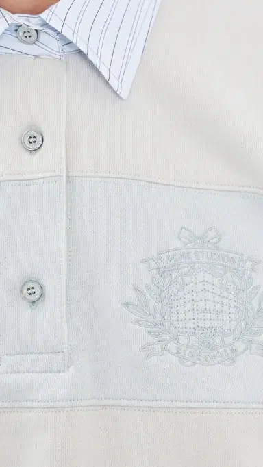 Acne Studios Polo Sweatshirt Light Blue/Grey L | Thumbnail 6