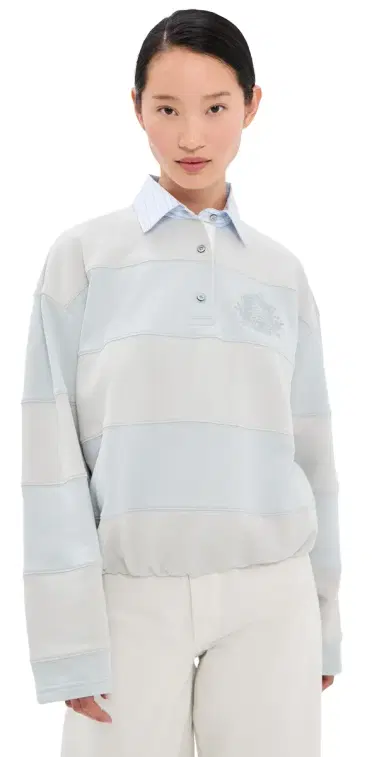 Acne Studios Polo Sweatshirt Light Blue/Grey L | Thumbnail 1