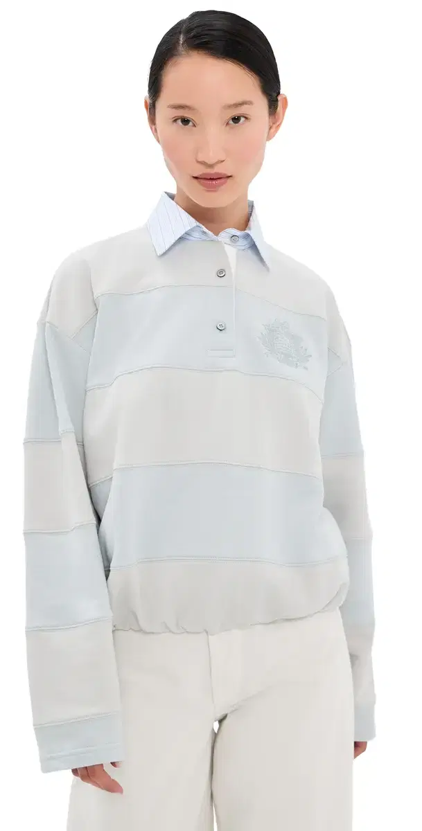 Acne Studios Polo Sweatshirt ight Blue/Grey