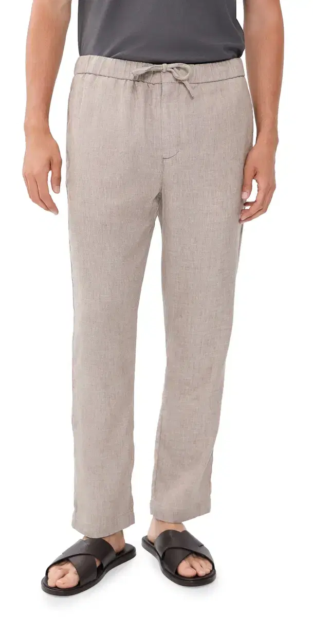 Frescobol Carioca Oscar Linen Chino Pants Light Brown