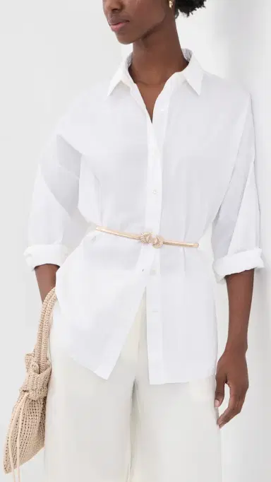 Lele Sadoughi Shell Chain Stretch Belt Gold One Size | Thumbnail 3