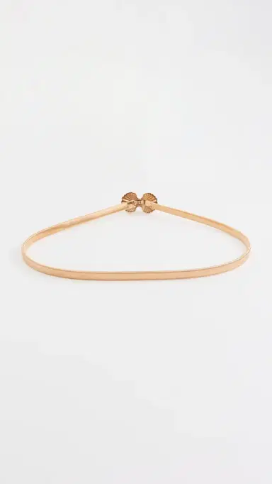 Lele Sadoughi Shell Chain Stretch Belt Gold One Size | Thumbnail 4
