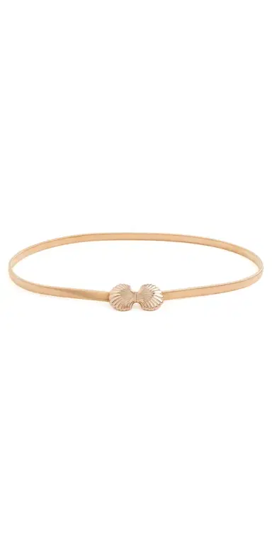 Lele Sadoughi Shell Chain Stretch Belt Gold One Size | Thumbnail 1
