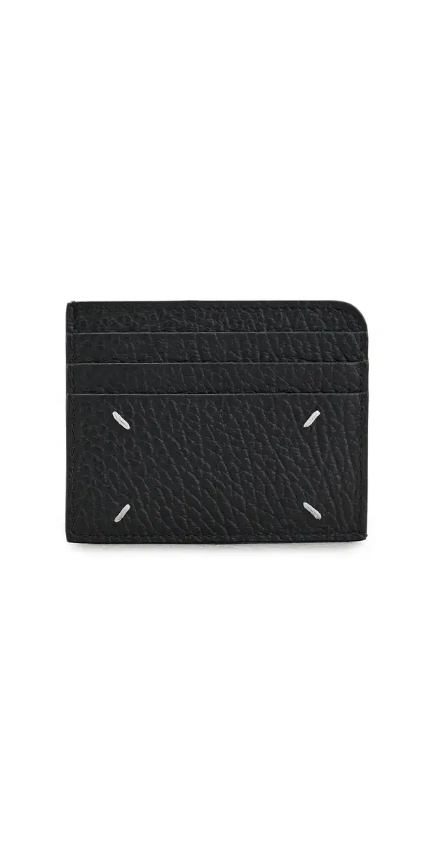 Maison Margiela Grainy Leather 6CC Card Case Black One Size