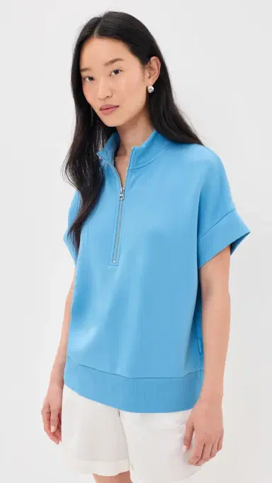Varley Ritchie hort leeve weatshirt Azure Blue | Thumbnail 2