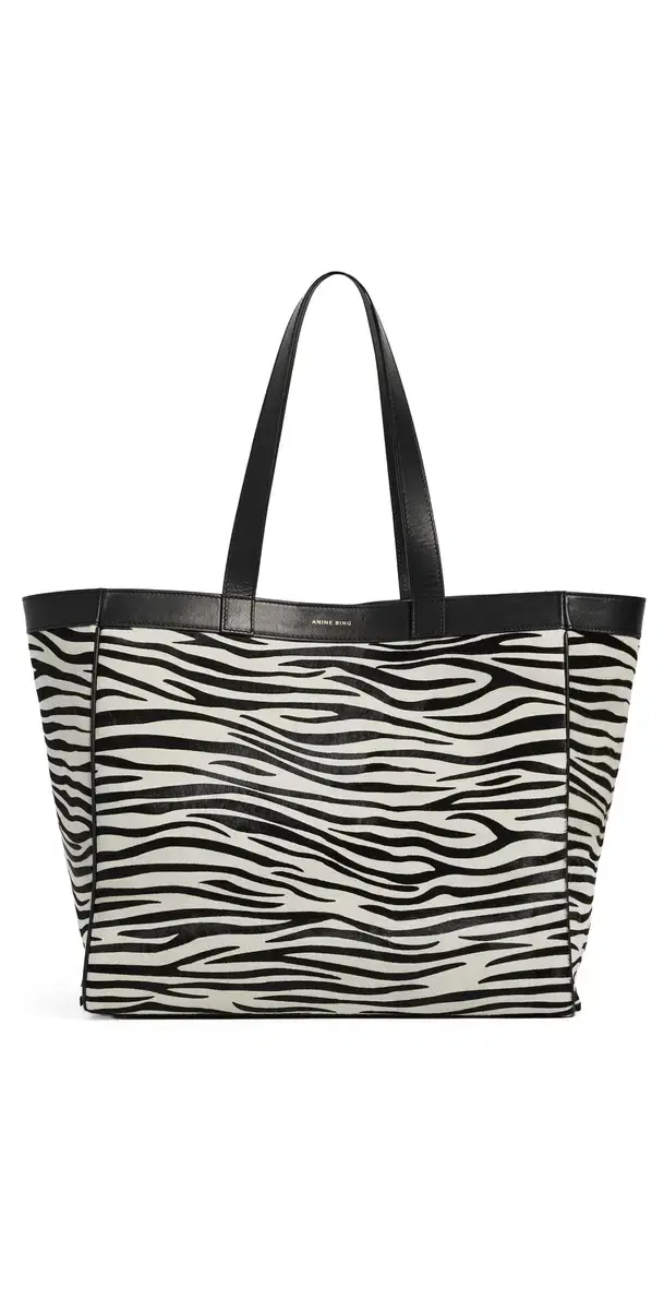 ANINE BING Medium Rio Zebra Tote Zebra One Size