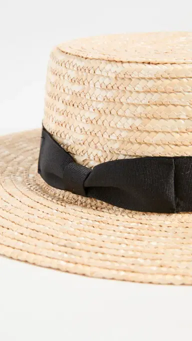 Lack Of Color pencer traw Boater Hat Natural/Black | Thumbnail 5