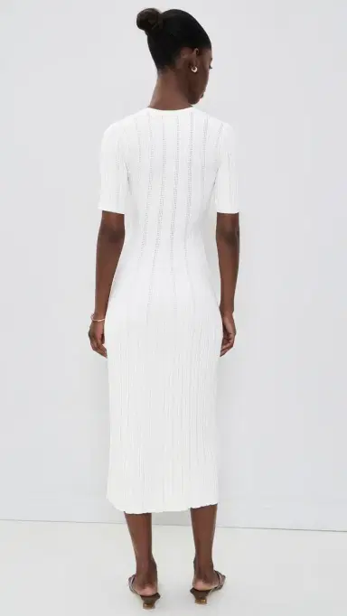 Varley Elexa Knit Dress now White | Thumbnail 3