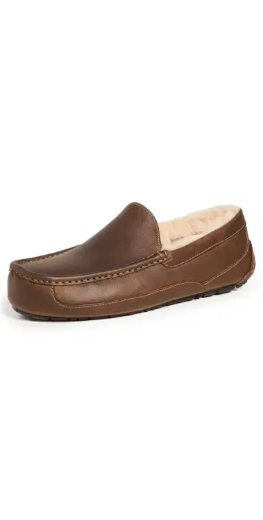 UGG Ascot Leather Slippers Tan 9 | Thumbnail 1