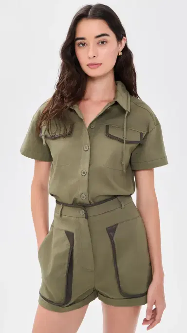 Line & Dot Anden Romper Olive | Thumbnail 2 Line & Dot Anden Romper Olive | Thumbnail 2