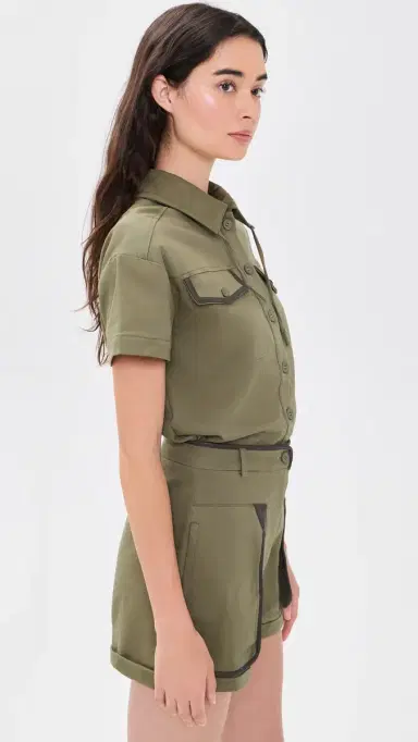 Line & Dot Anden Romper Olive | Thumbnail 4 Line & Dot Anden Romper Olive | Thumbnail 4