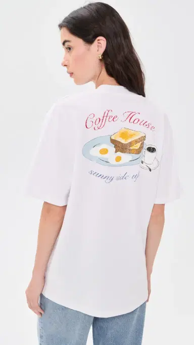 House of Sunny Sunny Side Up Tee Milk L | Thumbnail 4 House of Sunny Sunny Side Up Tee Milk L | Thumbnail 4