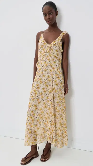 ISABEL MARANT ÉTOILE Luxie Maxi Dress Light Yellow/Ecru 40 | Thumbnail 3 ISABEL MARANT ÉTOILE Luxie Maxi Dress Light Yellow/Ecru 40 | Thumbnail 3