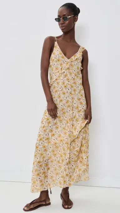 ISABEL MARANT ÉTOILE Luxie Maxi Dress Light Yellow/Ecru 40 | Thumbnail 6 ISABEL MARANT ÉTOILE Luxie Maxi Dress Light Yellow/Ecru 40 | Thumbnail 6