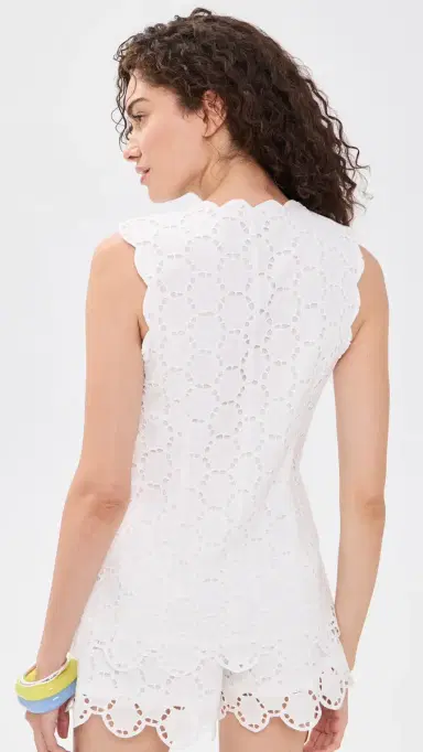 SIMONMILLER Delilah Eyelet Tie Top acadamia | Thumbnail 3