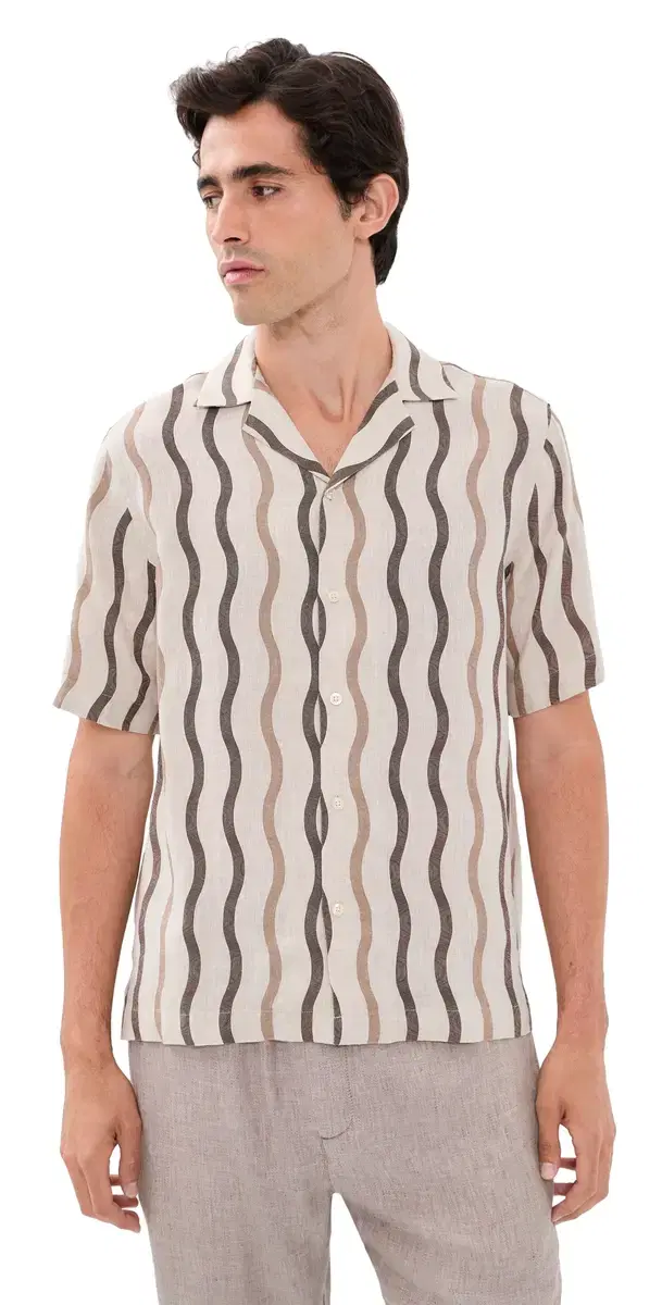 Frescobol Carioca Roberto inen Cabana Shirt Cacao