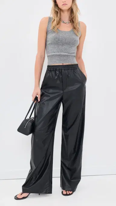 MM6 MAISON MARGIELA Faux Leather Pants Black 42 | Thumbnail 5 MM6 MAISON MARGIELA Faux Leather Pants Black 42 | Thumbnail 5