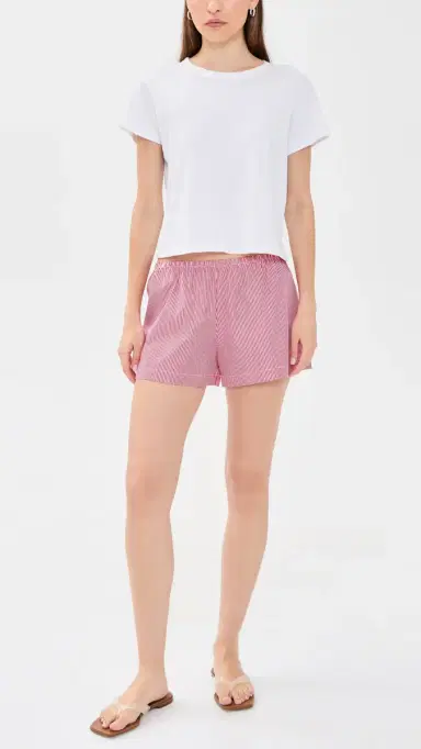 Leset Yoshi tripe ummer Shorts Cerise/White tripe | Thumbnail 5
