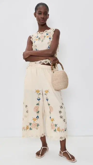 Sea Adonna Embroidered Pants | Thumbnail 5 Sea Adonna Embroidered Pants | Thumbnail 5
