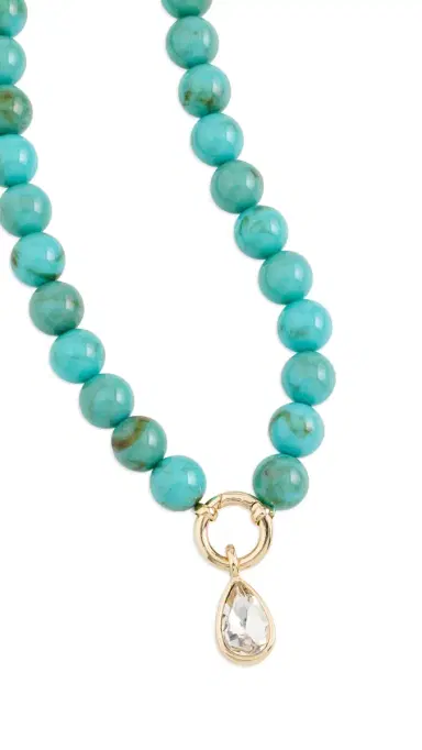 BaubleBar Janette Beaded Ring Necklace Turquoise One Size | Thumbnail 6