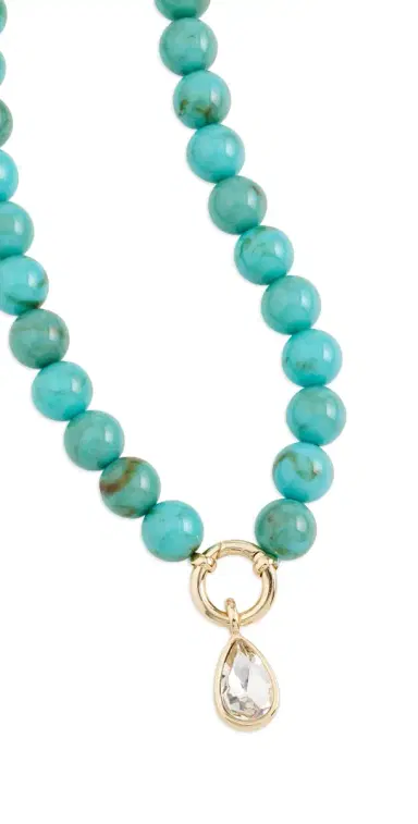 BaubleBar Janette Beaded Ring Necklace Turquoise One Size | Thumbnail 1
