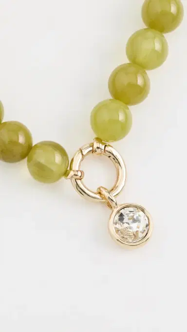 BaubleBar Janette Beaded Ring Necklace Green One Size | Thumbnail 5