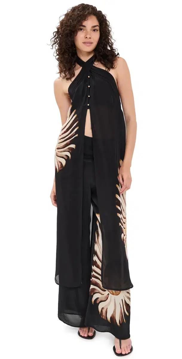FARM Rio Ammonite Tunic Ammonite Placed Black