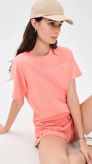 Sporty & Rich Health and Wellness Club T-hirt Flamingo White | Thumbnail 2