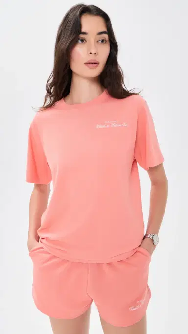 Sporty & Rich Health and Wellness Club T-hirt Flamingo White | Thumbnail 3